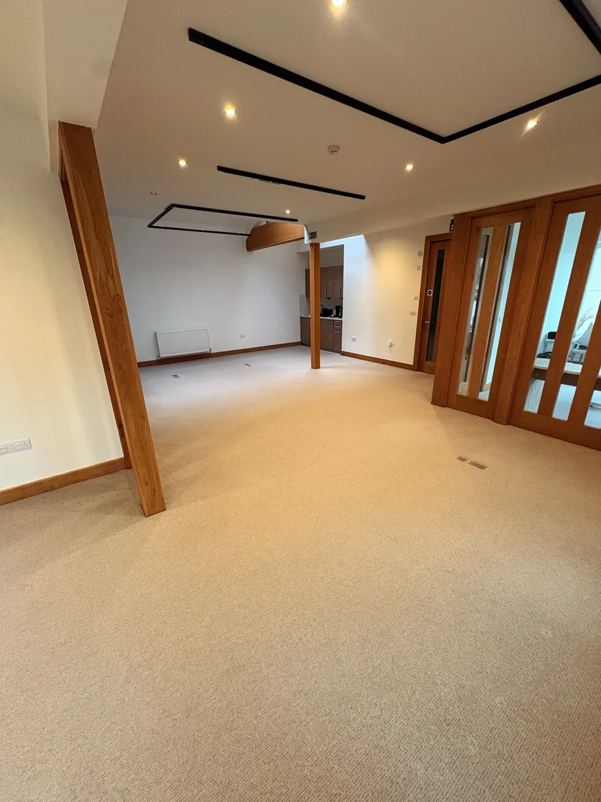 Upstairs studio at KORE Wellbeing looking towards the kitchenette area